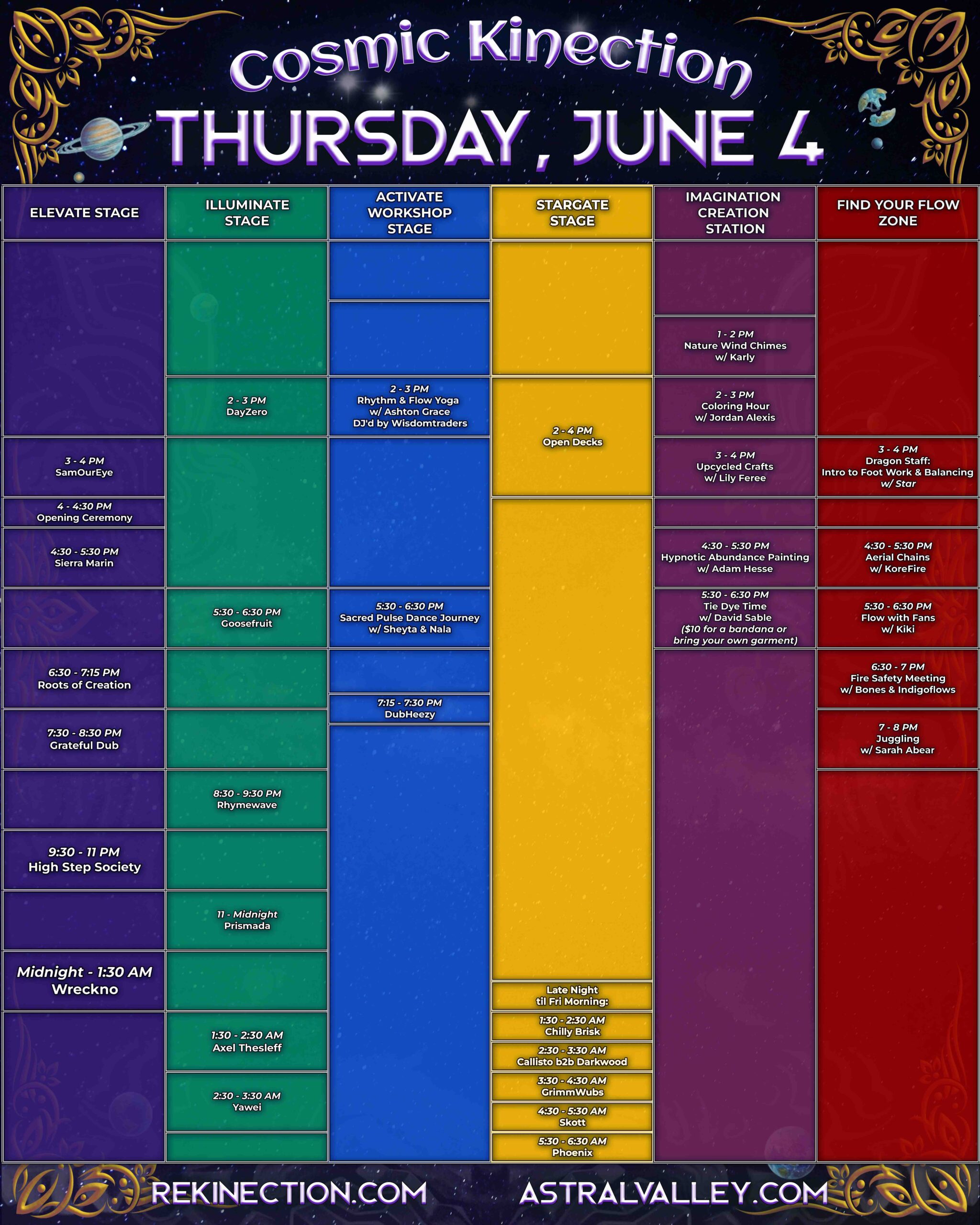 CK 26 schedule thurs1 web | ReKinection Conscious Events